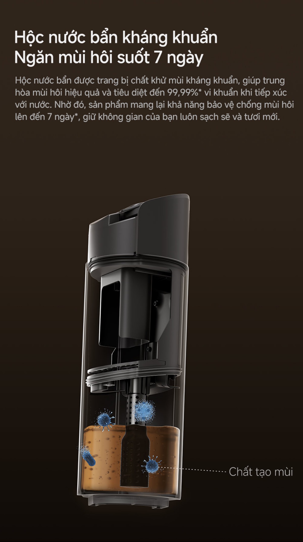 Dreame H13 FlexReach gập nghiêng 180°