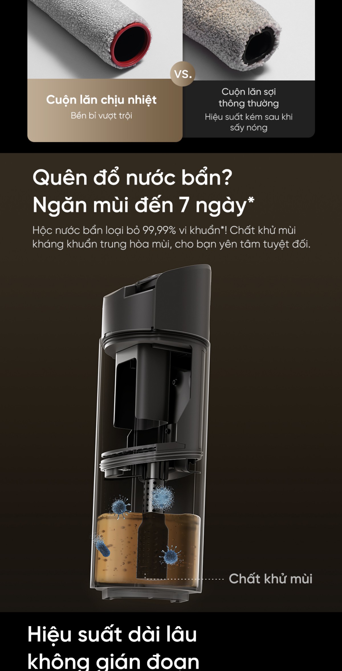 Dreame H13s Flexreach gập nghiêng 180°