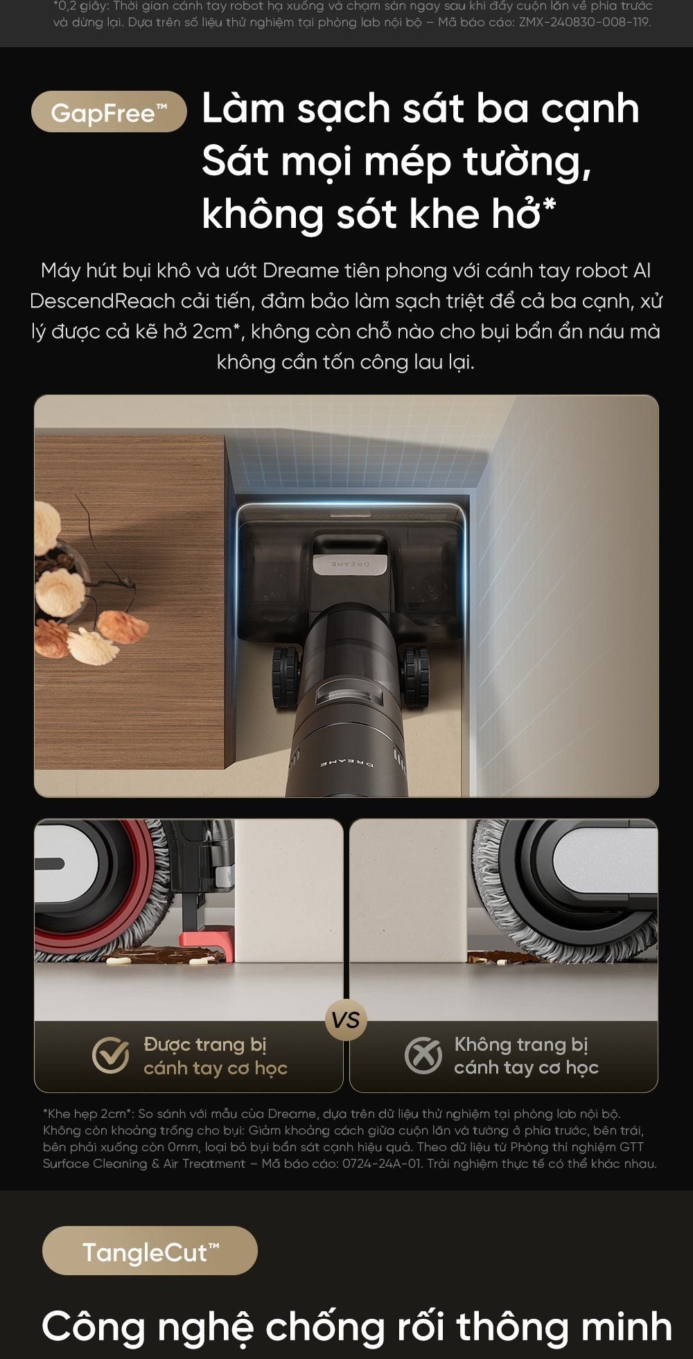 Dreame H15 Pro gập nghiêng 180°