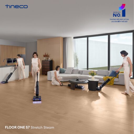 Tineco S7 Stretch Steam gập nghiêng 180°
