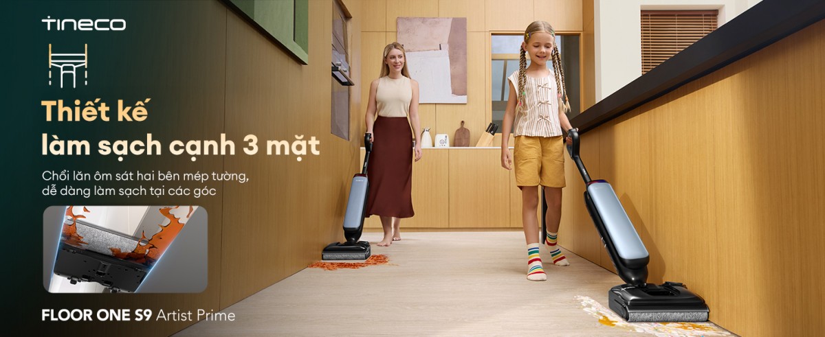 Tineco S9 Artist Prime gập nghiêng 180°