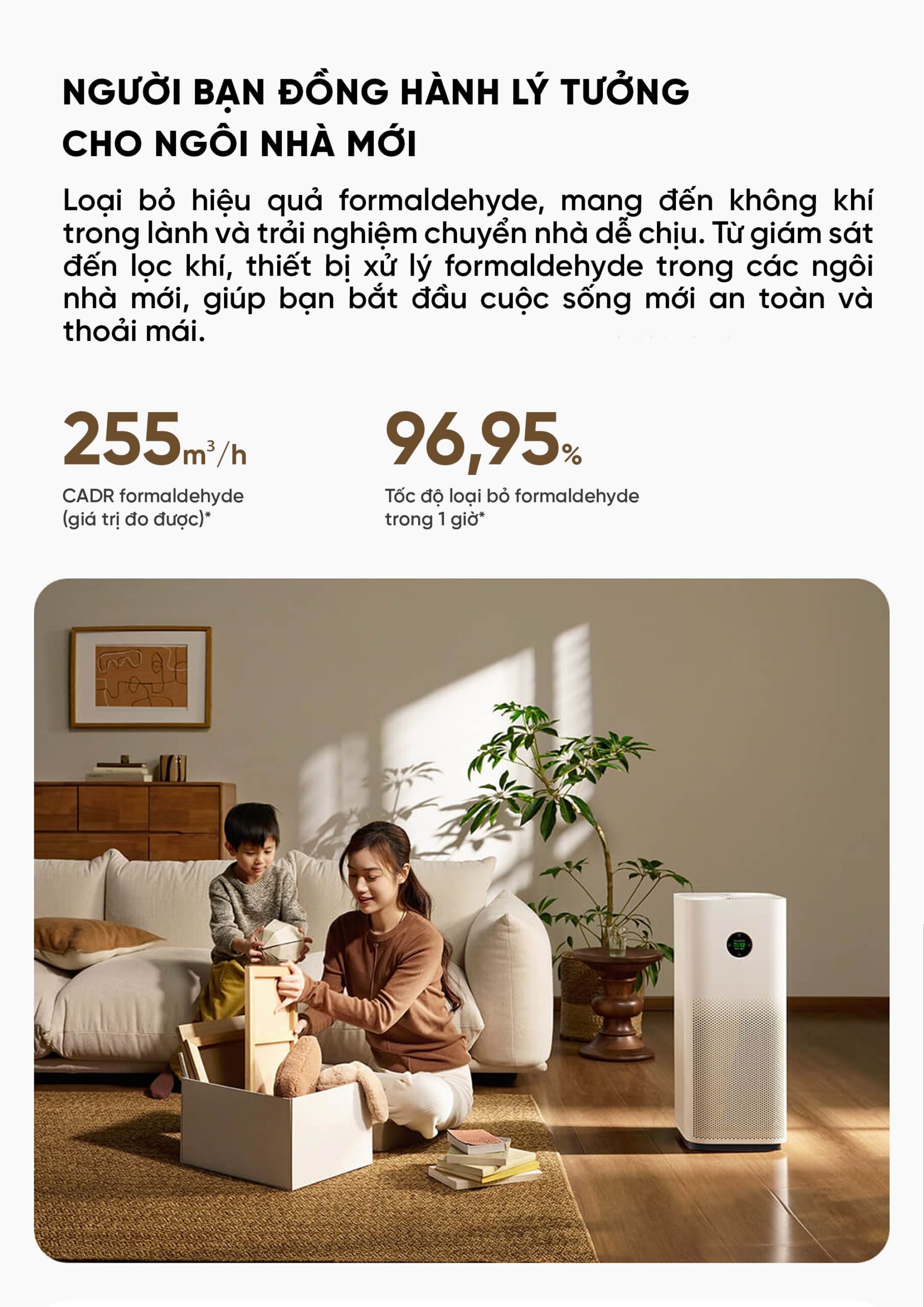 Xiaomi Mijia 5s máy lọc không khí diện tích 60m²