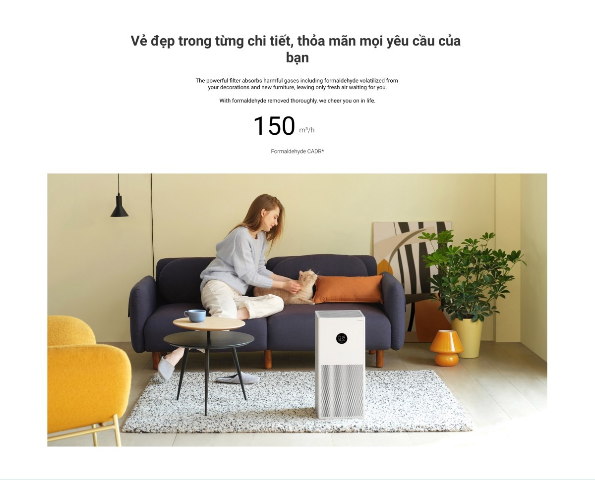 Xiaomi Smart Air Purifier 4 Lite máy lọc không khí diện tích 40 m²